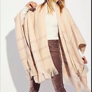 Free People Cream Knit Open-Front Cardigan
